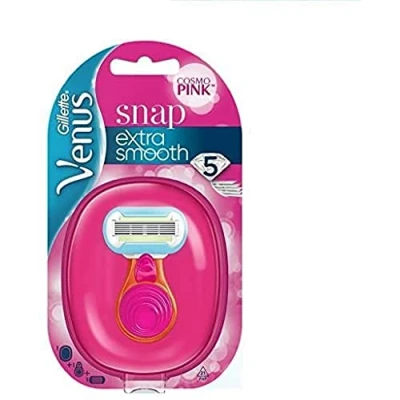 Afbeelding van Gillette Venus Extra Smooth Snap scheerapparaat voor dames, 1 vervanging, 5 messen een bijzonder grondige ontharing en mini handgreep om het overal mee naartoe te nemen