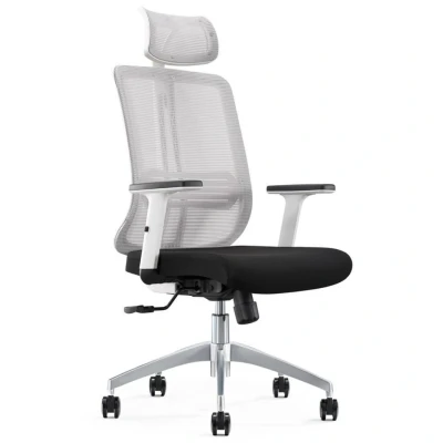 Afbeelding van Bureaustoel Torino Zwart / Wit