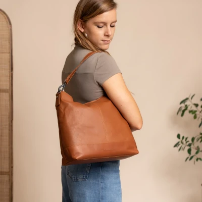 Afbeelding van The Chesterfield Brand Amelia Shoulderbag cognac Damestas