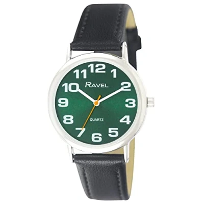 Afbeelding van Ravel Uniseks makkelijk te lezen horloge met grote nummers, Unisex 36mm case