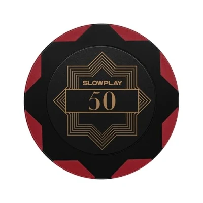 Afbeelding van SLOWPLAY Nash Pokerchips van Klei, 14 gram kleicomposiet, pak 50 chips, genummerde chips met waarde en blanco chips(50)