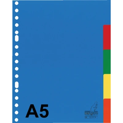 Afbeelding van Kangaro tabbladen A5 blanco 5 delig PP 17 gaats A505M