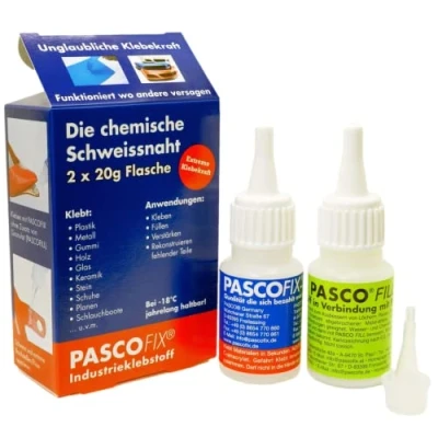 Afbeelding van Passcofix lasnaad uit de fles secondelijm, extra sterke lijm, lasnaad, industriële 2K kunststoflijm, waterbestendig,