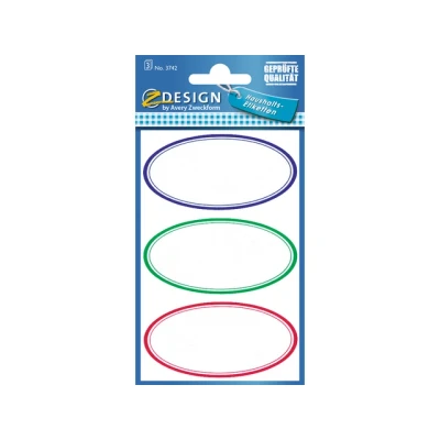 Afbeelding van Avery Huishoudetiket Zweckform Ovaal 35 X 70 Mm Papier 9 Stuks