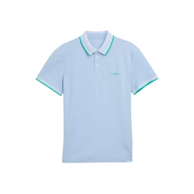 Afbeelding van Tom Tailor Polo Korte mouw Heren M Licht blauw Katoen 1045629