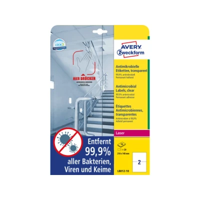 Afbeelding van Avery Etiketten Zweckform Antibacterie 210 X 148 Mm 20 Stuks