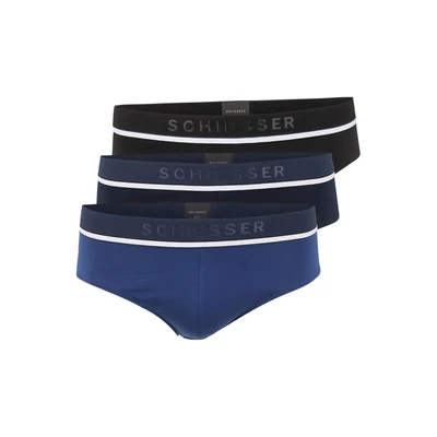 Afbeelding van SCHIESSER Slip navy / donkerblauw zwart wit