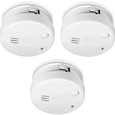 Afbeelding van Alecto SA 100 TRIPLE Mini rookmelder met 5 jaar batterij, 3 pack, wit White