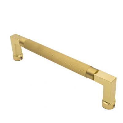 Afbeelding van Messtique Deurgreep &quot;Lines&quot; 410mm Gepolijst messing