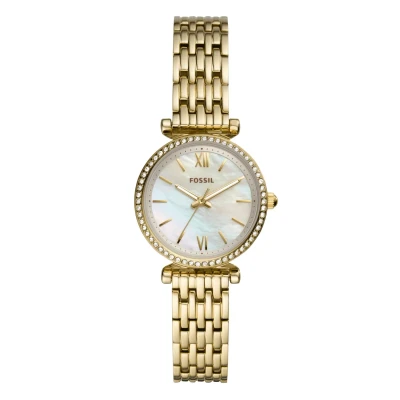 Afbeelding van Fossil ES4735 Horloge Carlie staal goudkleurig 28 mm