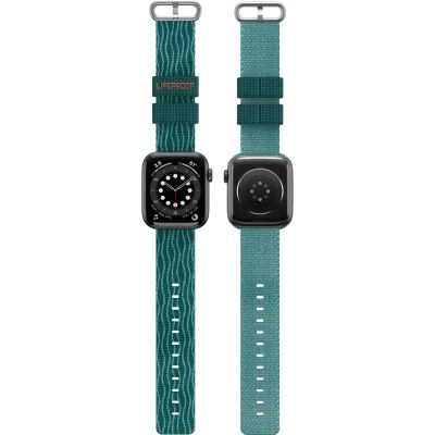 Afbeelding van Apple Watch bandje Textiel Groen Geschikt voor Series 1 9 / SE Ultra (2)