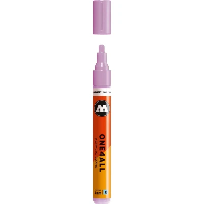 Afbeelding van Molotow ONE4ALL 4mm Acryl Marker Pastel Paars Geschikt voor vele oppervlaktes zoals canvas, hout, steen, keramiek, plastic, glas, papier, leer...