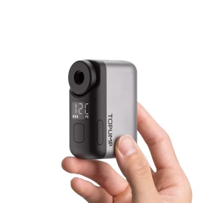 Afbeelding van Kleine pomp mini fietspomp met meter, 120PSI draagbare elektrische fietsluchtpomp, automatische stop, Type C oplaadbare batterij Presta en Schrader ventiel voor racefiets