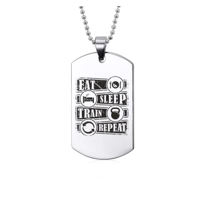 Afbeelding van Ketting RVS Eat Sleep Train Repeat