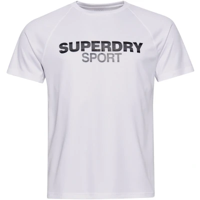 Afbeelding van Superdry Train Active Logo T shirt Met Korte Mouwen Wit XL Man