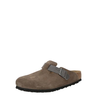 Afbeelding van Birkenstock Muiltjes, Heren, Maat: 39, Concretegray Veloursleer