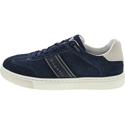 Afbeelding van bugatti FIDO Sneakers laag, Heren, Maat: 45, Dark blue Veloursleer