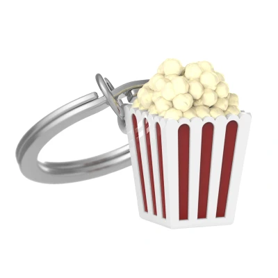 Afbeelding van Metalmorphose Sleutelhanger Lifestyle Popcorn Rood Wit