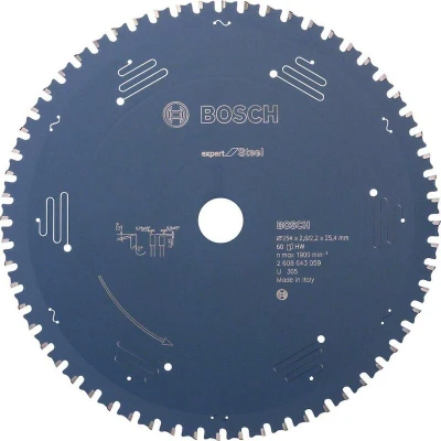 Afbeelding van Bosch Accessoires Cirkelzaagblad Expert for Steel 254X2,2X25,4X60T FW 2608643059