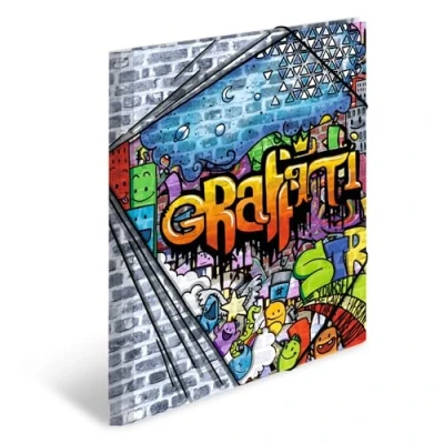 Afbeelding van 3x Elastomappen A4 PP graffiti