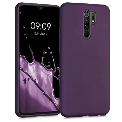 Afbeelding van kwmobile telefoonhoesje compatibel met Xiaomi Redmi 9 hoesje Zachte case voor smartphone Back cover in metallic braam