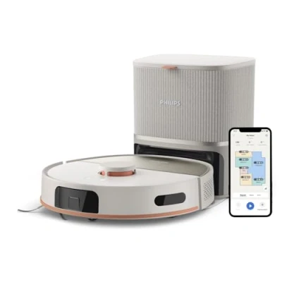 Afbeelding van Philips Homerun 5000 serie Robotstofzuiger Met Dweilfunctie en Automatisch Leegstation XU5100/20 10000 Pa Extreme Zuigkracht Dubbele Dweilen