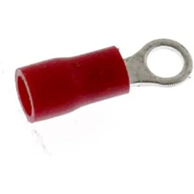 Afbeelding van 25 x SeKi ringkabelschoenen 0,50 1,5 mm², M3 rood geïsoleerde ringschoenen kabelschoenen