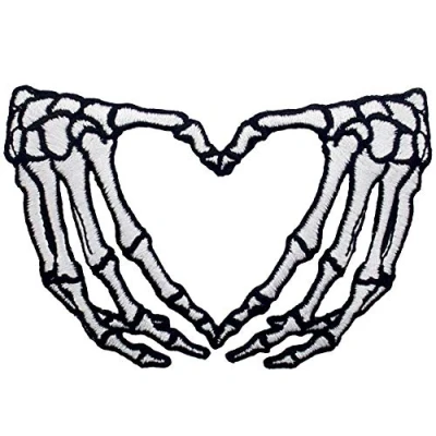 Afbeelding van ZEGIN Skelet Hart Handen Patch Geborduurde Applique Badge Ijzer Op Naai Embleem