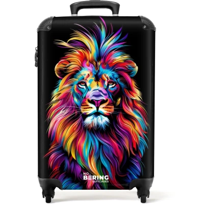 Afbeelding van NoBoringSuitcases.com® Kinderkoffer Kindertrolley Olifant Magisch Handbagage koffer lichtgewicht Reiskoffer trolley Rolkoffer met wieltjes Past binnen 55x40x20 en 55x35x28