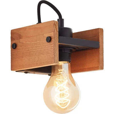 Afbeelding van Brilliant Calandra Wandlamp Zwart;Bruin