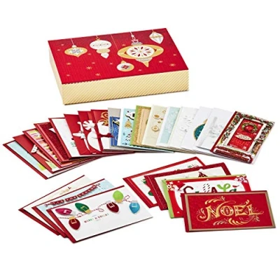 Afbeelding van Hallmark Boxed Handmade Christmas Card assortiment Kerstmis.