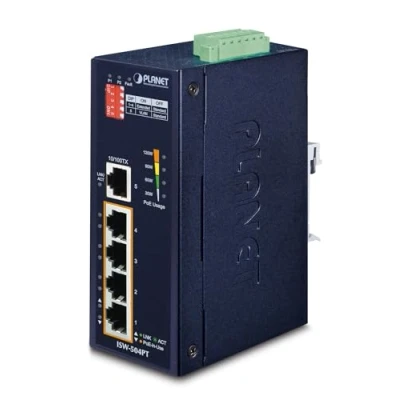 Afbeelding van Planet ISW 504PT netwerk switch Unmanaged L2 Fast Ethernet (10/100) Power over (PoE) Zwart