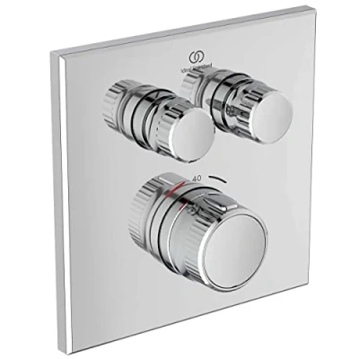 Afbeelding van Ideal Standard A7302AA Ceratherm Navigo douchethermostaat inbouw, met twee uitneempunten, chroom