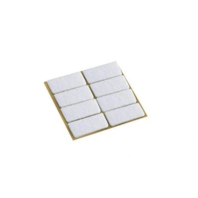 Afbeelding van Metafranc Viltglijders zelfklevend effectieve bescherming van uw meubels en stoelen / meubelglijders set voor gevoelige vloeren stoelglijders vloerglijders 22 x 36 mm (8 Stuk) wit