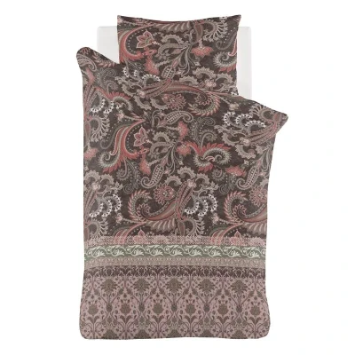 Afbeelding van Dekbedovertrek iSeng Paisley Flower Bordeaux Katoen 140 x 200 / 220 cm 1 Persoons
