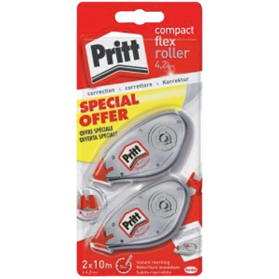Afbeelding van Pritt Correctieroller Compact Flex kop 4,2 mm x 10 meter 2 Stuks
