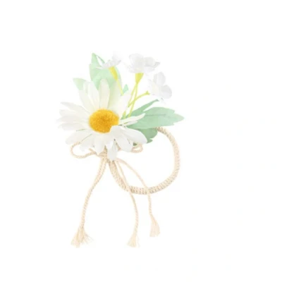 Afbeelding van Servetring kunstbloemen Spring Daisies