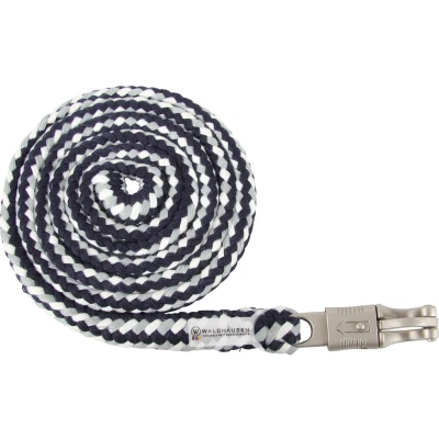 Afbeelding van Halstertouw plus met paniekhaak donkerblauw / grijs