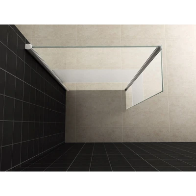 Afbeelding van Wiesbaden zijwand + hoekprofiel 400x2000 10mm NANO gedeeltelijk matglas