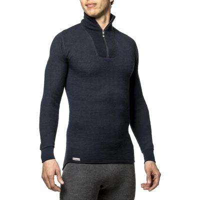 Afbeelding van Skipully Woolpower Unisex Zip Turtleneck 200 Black XXS