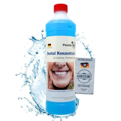 Afbeelding van Dental concentraat ultrasone reiniger, verwijdering van aanslag en verkleuringen, voor gebitten, prothesen, kunstgebitten beugels (1000 ml)