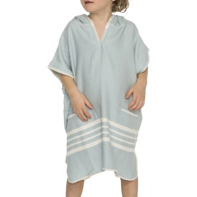 Afbeelding van Kinder Strandponcho Hamam Light Blue van Lalay maat 2 3 jaar t/m 10 11