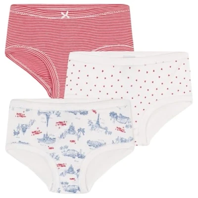 Afbeelding van Petit Bateau KIDS Culottes HIGH RISE 3 PACK Slip voor kinderen, Maat: 95, Marshmallow/terkuit/multicolor/spi
