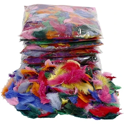 Afbeelding van Dons, afm 7 8 cm, kleuren assorti, 500 gr