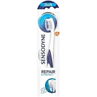 Afbeelding van Sensodyne Complete Protection zachte tandenborstel, zacht, 1 stuks, speciaal ontwikkeld voor mensen met pijngevoelige tanden, op kleur gesorteerd