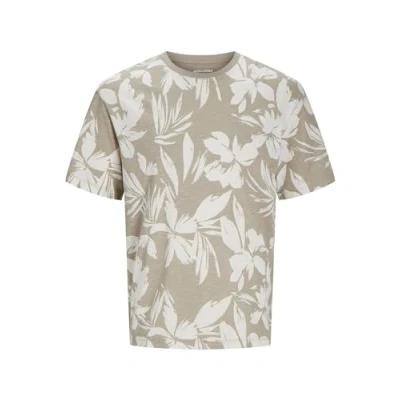 Afbeelding van Jack &amp; Jones Resort AOP TEE Tshirt print, Heren, Maat: Small, Crockery