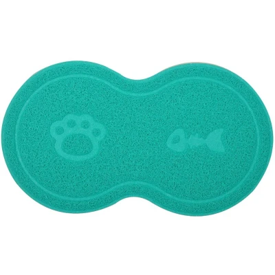 Afbeelding van DM 8 vormige kat huisdier nest lade mat, Kitty tapijt, deurmat, 46x26 cm (blauw)