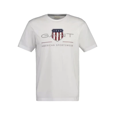 Afbeelding van GANT Archive Shield Tshirt print, Heren, Maat: 3XL, White
