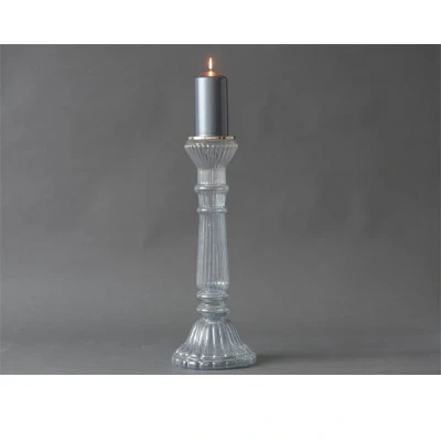 Afbeelding van Kandelaar glas ribbel 60 cm