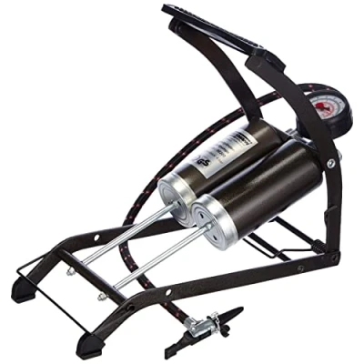 Afbeelding van Brüder Mannesmann Dubbele cilinder voetpomp, M00200, zwart/zilver